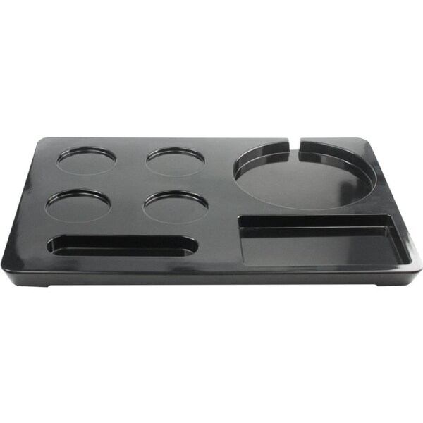 Dolphy Melamine Kettle Tray - Hotel Hospitality Beverage Tray with Kettle Base Slot, Water-Resistant & Heat-Resistant Design for Guest Rooms