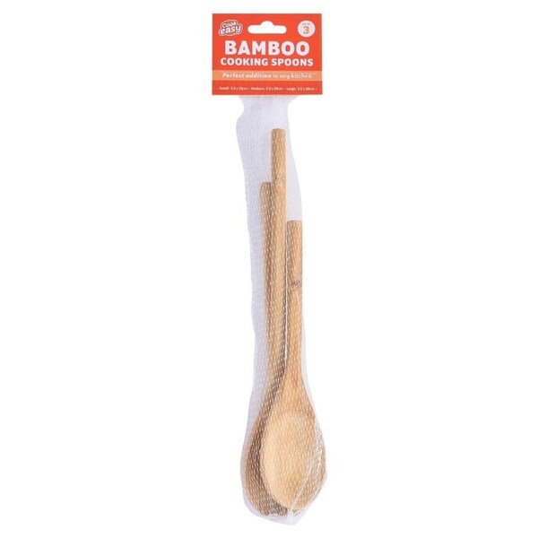 3pc Bamboo Cooking Spoon Set