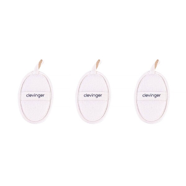 3 Pcs Clevinger Eco Oval Facial Exfoliating Loofah