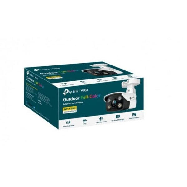 TP-Link VIGI 4MP C340(4mm) Outdoor Full-Colour Bullet Network Camera,4mm Lens, Smart Detection, 2YW (LD)