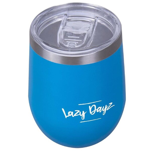 Lazy Dayz Stemless Wine Cup 350ml - Blue