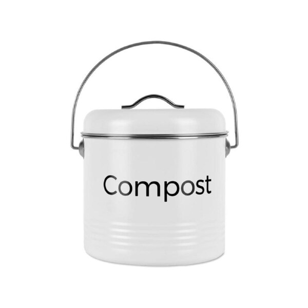 3.5L Kitchen Bench Compost Bin with Activated Carbon Filter