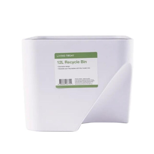 12L Stackable Plastic Kitchen Trash Bin Household Classification Storage Box