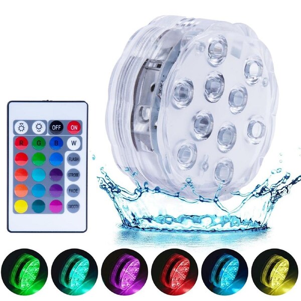 Submersible LED Lights with Remote RF, Full Waterproof Pool Lights for Inground Pool
