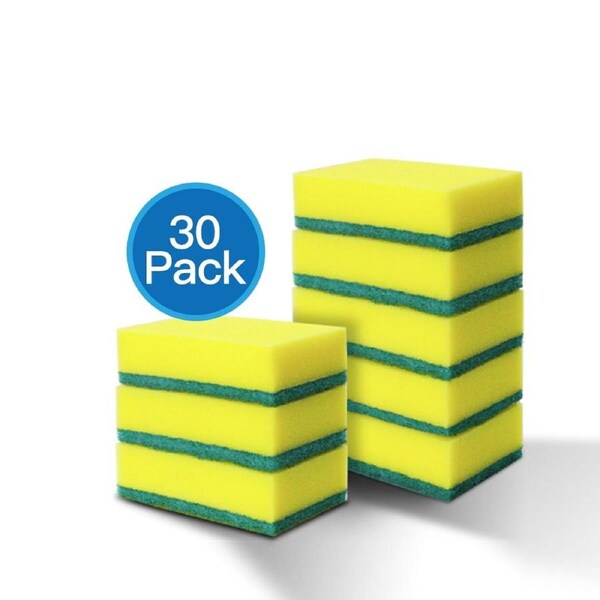 3x10Pack Household Kitchen Cleaning Sponge Scourers