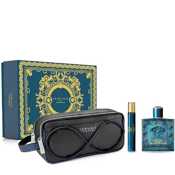 Eros Parfum 3 Piece100ml Eau De Parfum by Versace for Men (Gift Set-A)