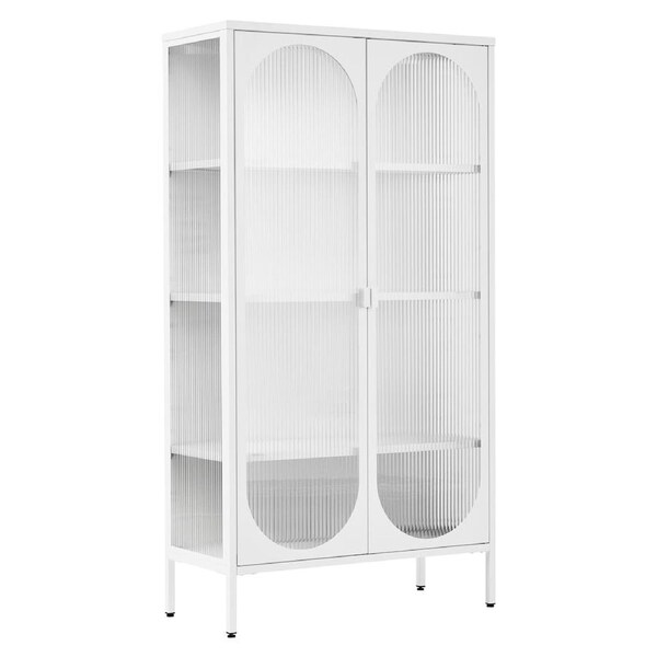 Cooper & Co. Eve 150cm Modern Large Metal Cabinet White