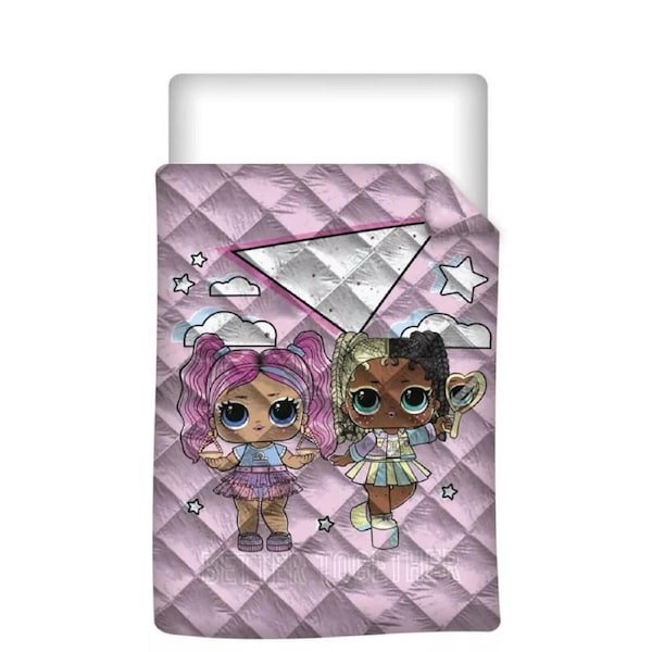 LOL Surprise Girls Polyester Coverlet - Single Bed