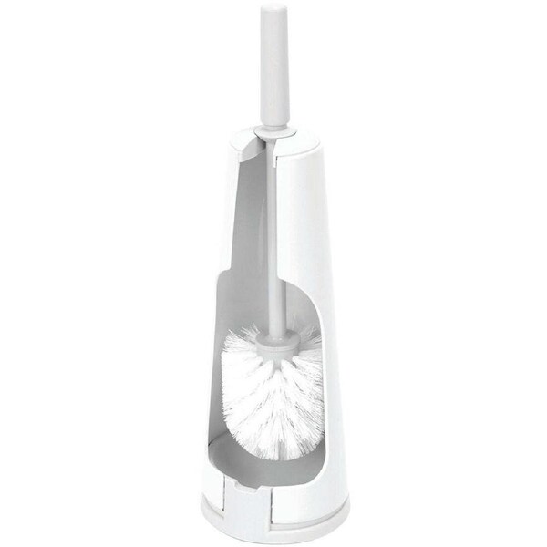 Brabantia Bathroom Plastic Toilet Cleaning Brush & Storage Holder Set White