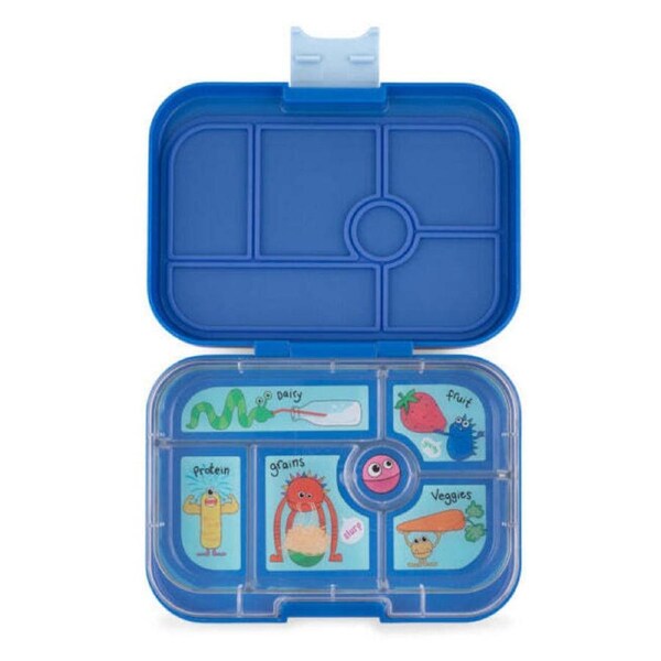Yumbox Original 6-Compartment 21.5cm Bento Style Lunch Snack Box Rect True Blue