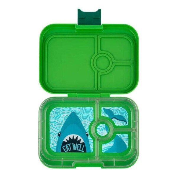 Yumbox Panino 4-Compartment Bento Lunch Snack Box Food Container Bamboo Green