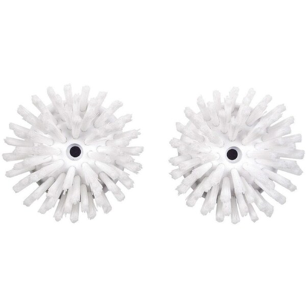 2PK Oxo Replacement Soap Dispensing Palm Brush Refill Cleaner Set Round White