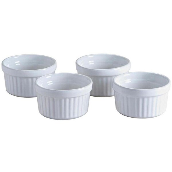 4pc Mason Cash Classic 9cm Stoneware Ramekin Cooking Oven Baking Bowl White
