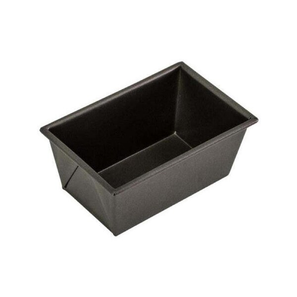 Bakemaster Box-Sided 15x9cm Carbon Steel Loaf Pan Non-Stick Oven Bakeware Black
