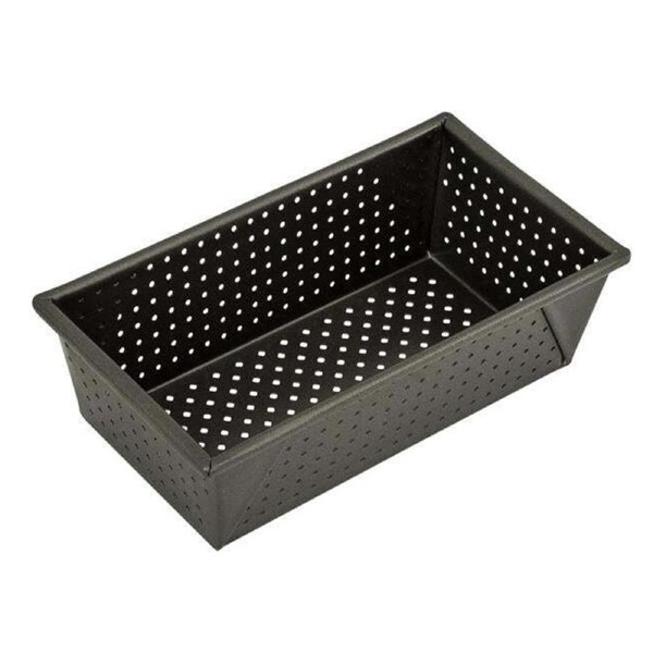 Bakemaster Perfect Crust 22x12cm Carbon Steel Loaf Pan Non-Stick Bakeware Black
