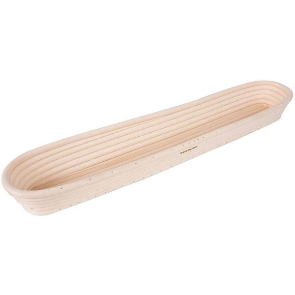 Bakemaster Rattan 44x9cm Baguette Proving Basket Oval Bread Baking Mould Natural