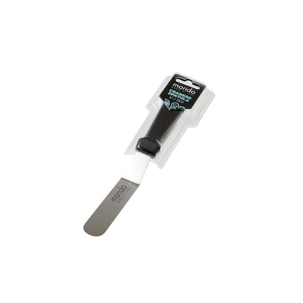 Mondo Stainless Steel 15cm Cranked Spatula Kitchen Baking/Cooking Utensil Black