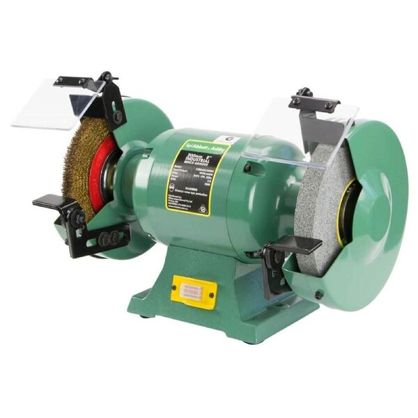 Abbott & Ashby 200mm 600W Industrial Bench Grinder with Wire Wheel - ATBG6008WBM