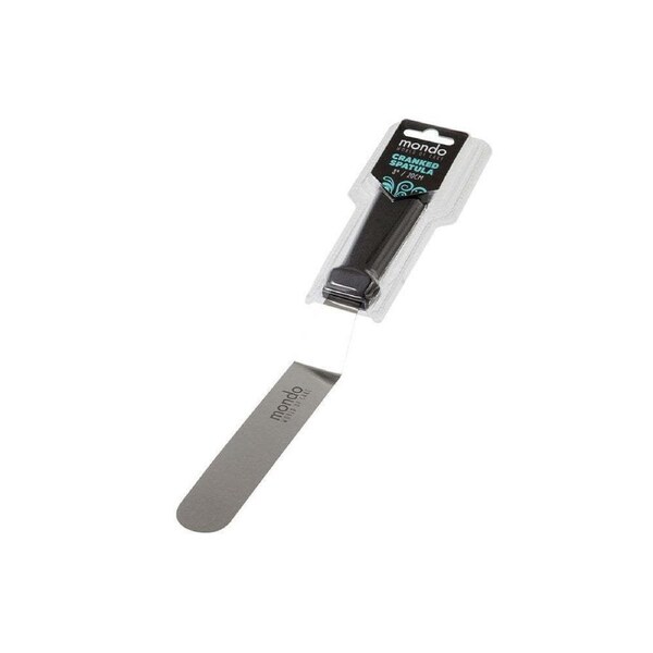 Mondo Stainless Steel 20cm Straight Spatula Kitchen Baking/Cooking Utensil Black