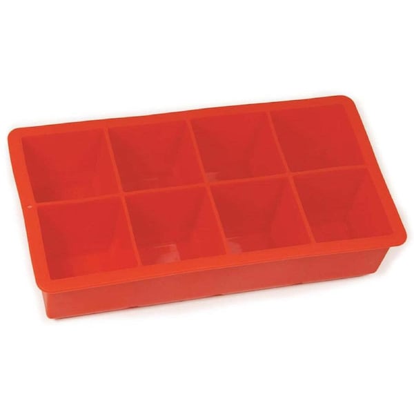 Avanti Soft Silicone 6-Cup Square Ice Cube Tray Mould Maker Freezer Mold Red