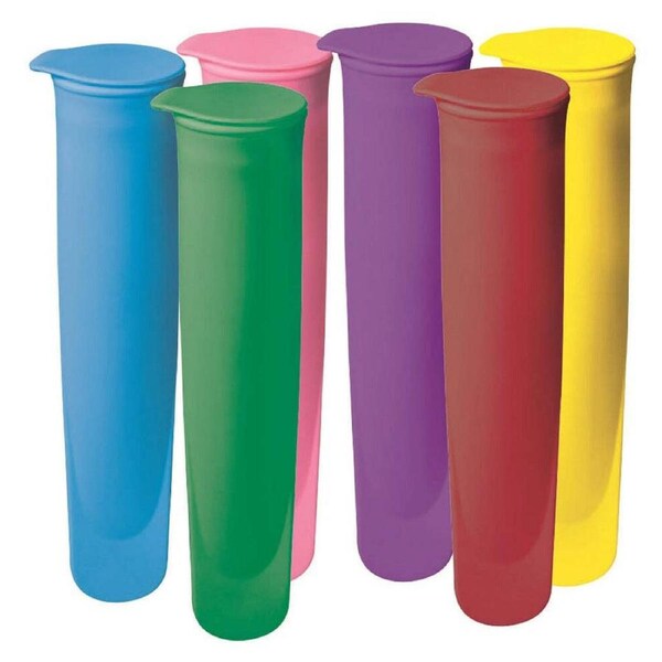 6pc Avanti Push Ups Silicone Ice Block Freezer Moulds Set Popsicle Maker Mold