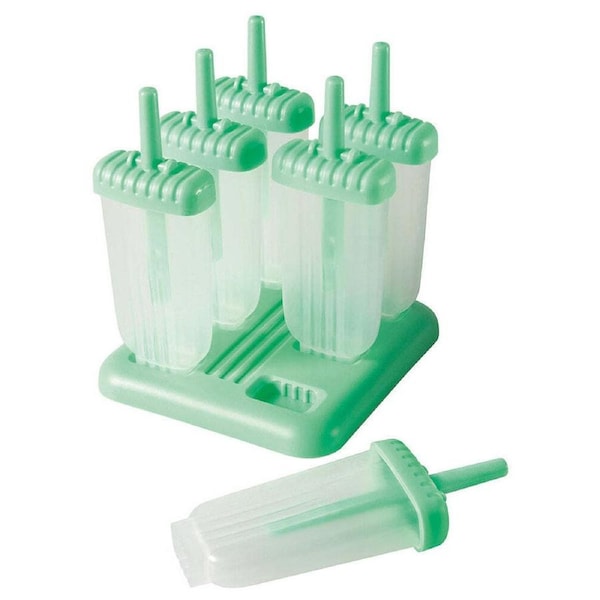 7pc Avanti Ice Block Mould/Tray Set Popsicle Maker Freezer Mold Container Green