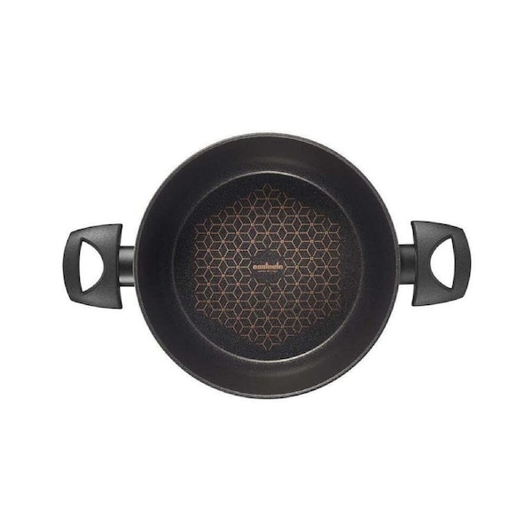 Essteele Per Salute 24cm/4.5L Non-Stick Covered Cooking Casserole w/Handle Black