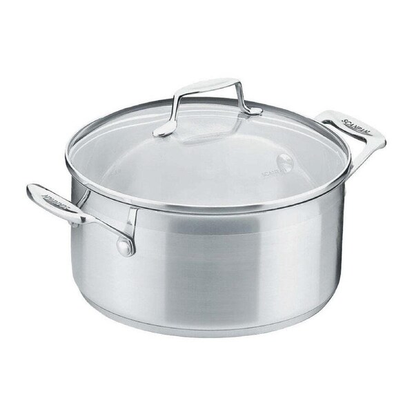 Scanpan Impact 4.8L Stainless Steel Casserole w/ Glass Lid Induction Pot Silver