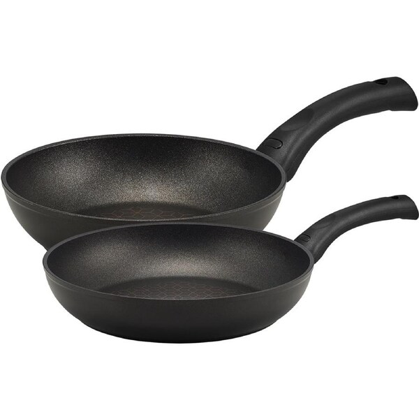 2pc Essteele Per Salute 20/28cm Non-Stick Skillet Frying Pan Set Induction Black
