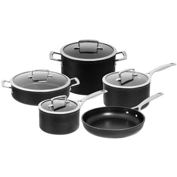 5pc Pyrolux Ignite Non-Stick Saucepan/Frypan/Stockpot/Chef Pan Cookware Set BLK