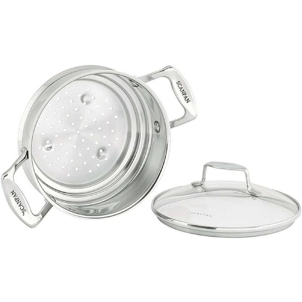Scanpan Impact 16/18/20cm Stainless Steel Multi Steamer w/ Lid Round Silver