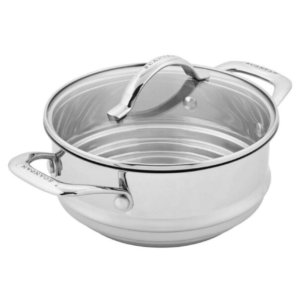 Scanpan 16/18/20cm Stainless Steel Multi Steamer w/ Glass Lid Round Pot Sliver