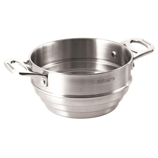 Cuisinart Chef iA+ Non-Stick Multi Steamer w/ Handle Round Pot Cookware Sliver