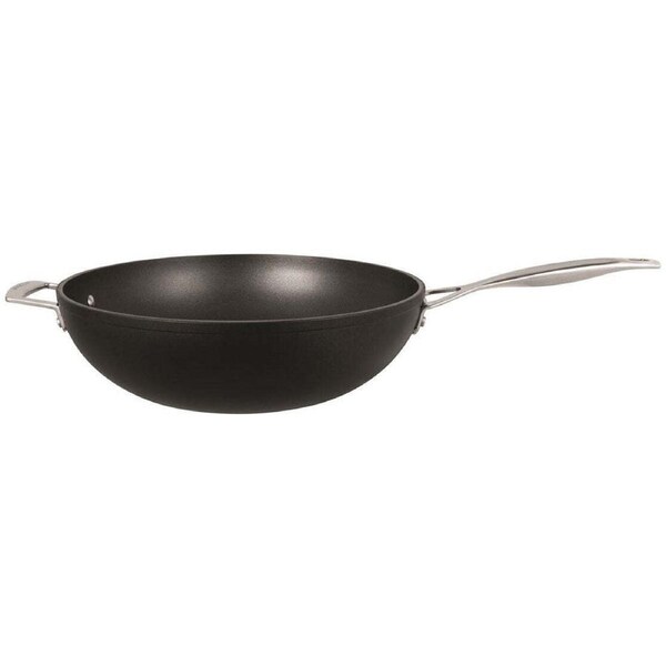 Pyrolux Ignite 32cm Aluminium Non-Stick Wok w/ Handle Induction Round Black