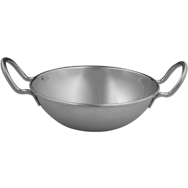 Avanti 26cm Stainless Steel Indian Balti Dish w/ Handle Curry Bowl Round Sliver