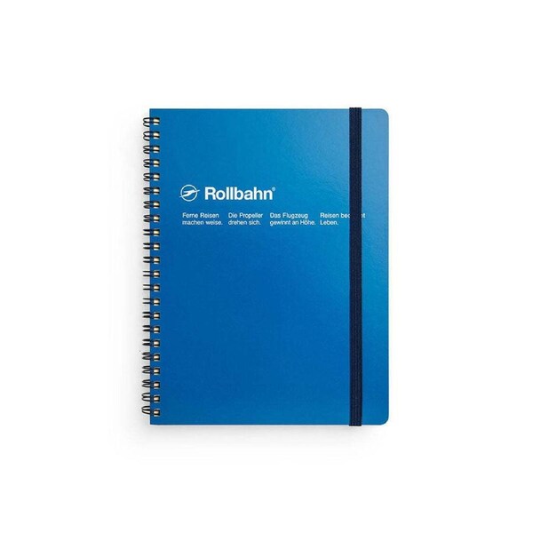 Delfonics Rollbahn Spiral Bound A5 Grid Notebook Journal Stationery Royal Blue