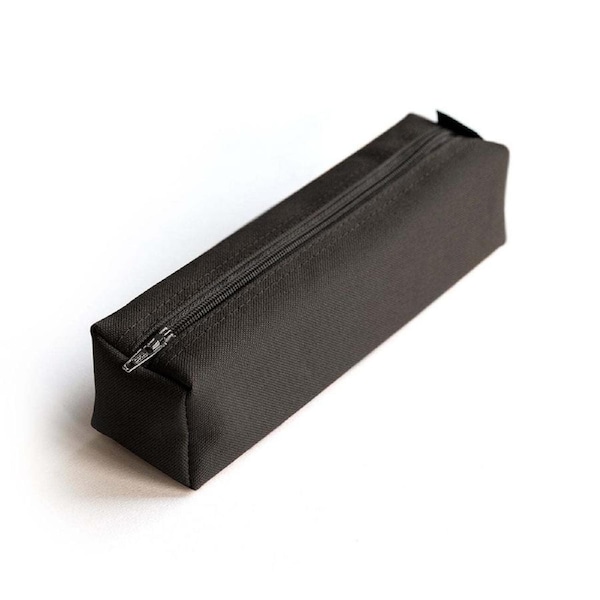 Delfonics Marek Canvas Box Pencil Case Storage Stationery Organiser 19cm Black