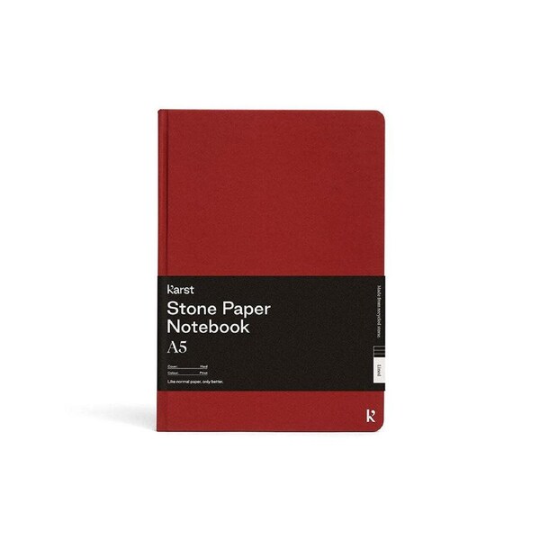 Karst 144-Sheets Stone Paper A5 Hard Cover Plain Notebook Writing Journal Pinot