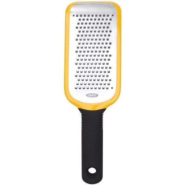 Oxo Stainless Steel Good Grips Etched Medium Fruit/Cheese Grater Black/Yellow