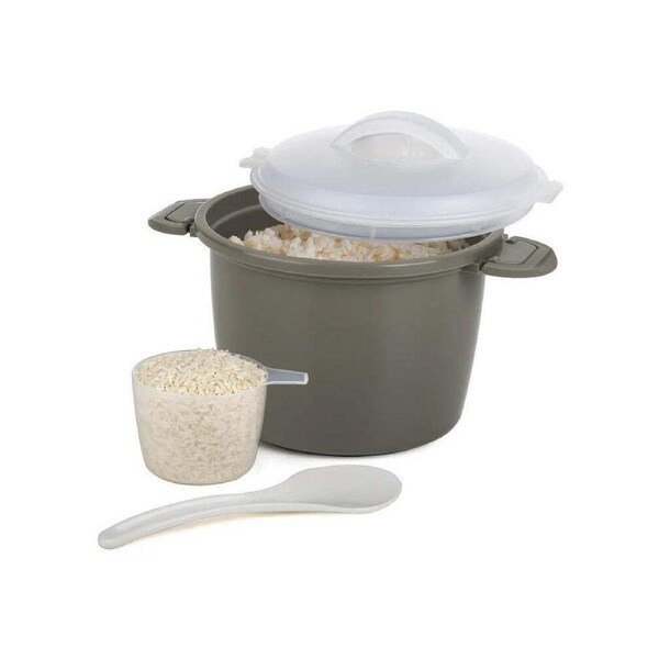 Progressive 6-cup Microwave Rice/Vege Cooker Steamer Set w/ Lid & Paddle