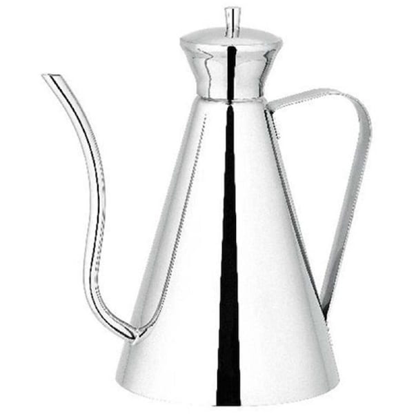 Avanti Stainless Steel 1L Art Deco Luxury Oil Can Container Dispenser Silver