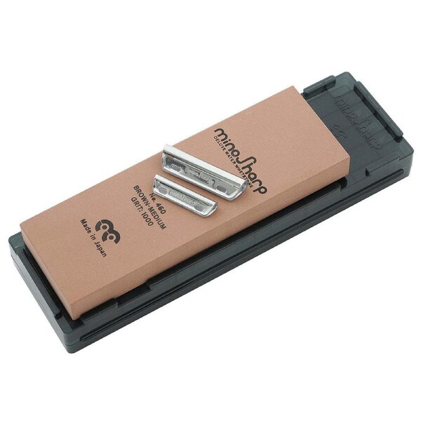 Global Minosharp Deluxe 1000 Grit Whetstone Knife Sharpener Kitchen Utensil