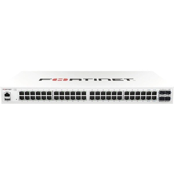 Fortinet FortiSwitch 100 FS-148F 48 Ports Manageable Ethernet Switch - Gigabit Ethernet, 10 Gigabit Ethernet - 10/100/1000Base-T, 10GBase-X - 2 Layer