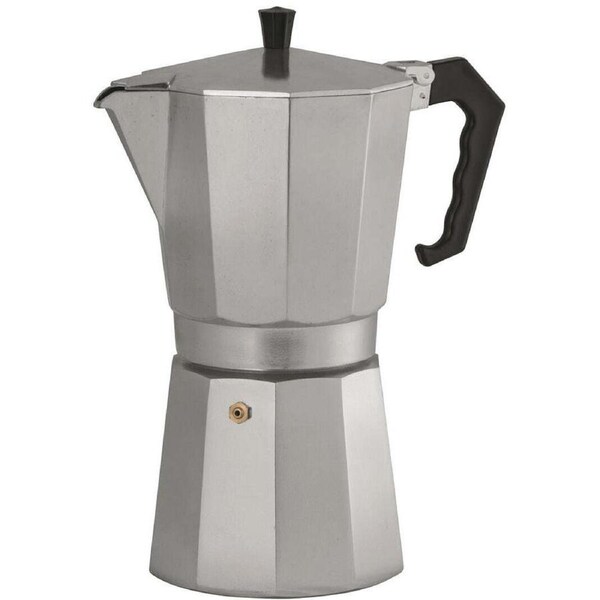 Avanti Aluminium Classic Pro Espresso Maker Stovetop Coffee Pot 9 Cup Silver