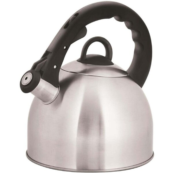 Avanti Stainless Steel 2.5L Novara Whistling Kettle Coffee/Water Boiler Silver