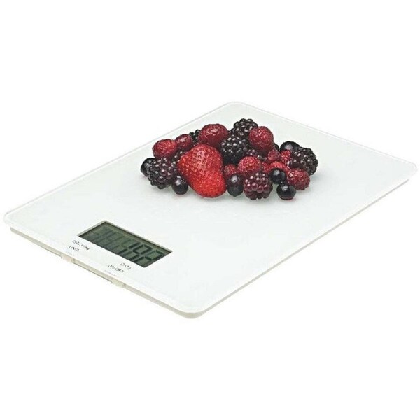 Avanti 5kg Digital Weighing Measuring Scale Kitchen/Baking w/ LCD Display White