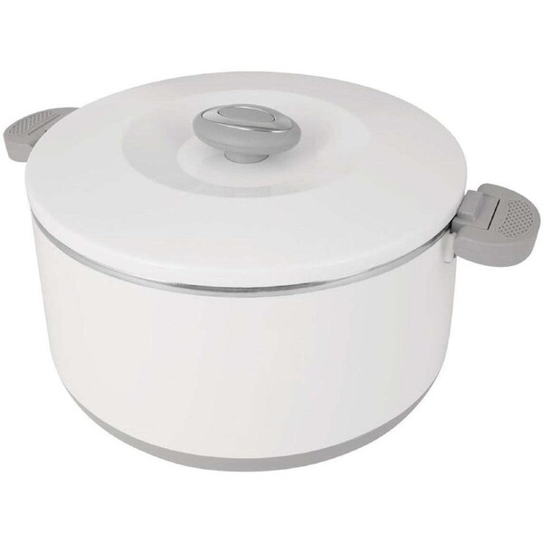 Pyrolux 10L Round Food Warmer Rice/Soup Kitchen Insulated Serving Dish White