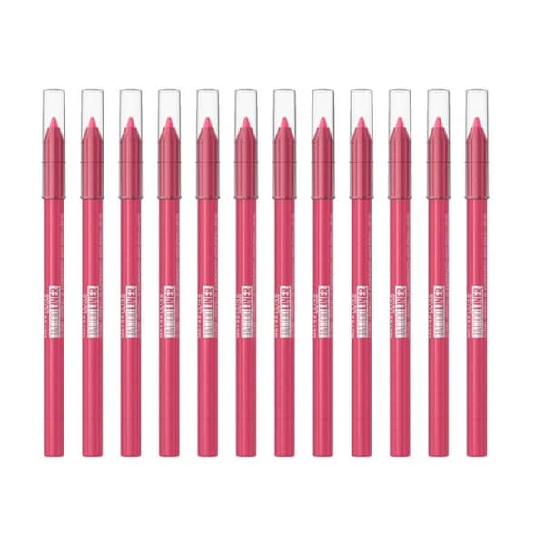 12x Maybelline Tattoo Gel Pencil Eyeliner 1.3g 813 Punchy Pink