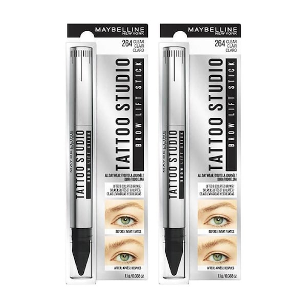 2x Maybelline Tattoo Brow Lift Stick Eyebrow Pen 264 Clear (carded) 1.1g