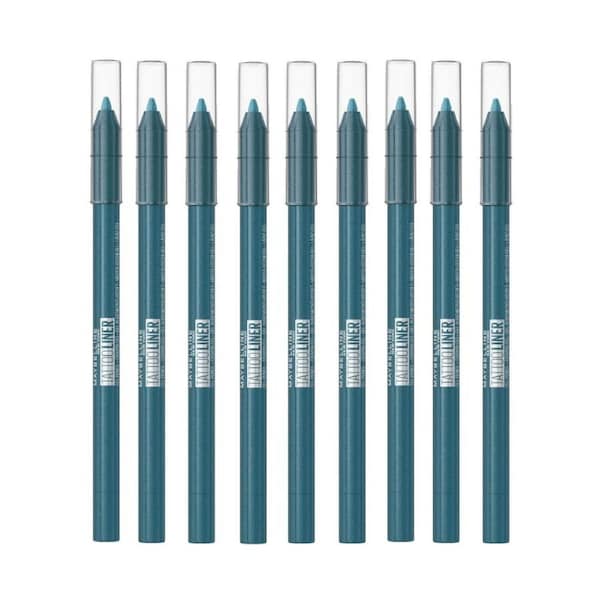 9x Maybelline Tattoo Gel Pencil Eyeliner 1.3g 814 Blue Disco